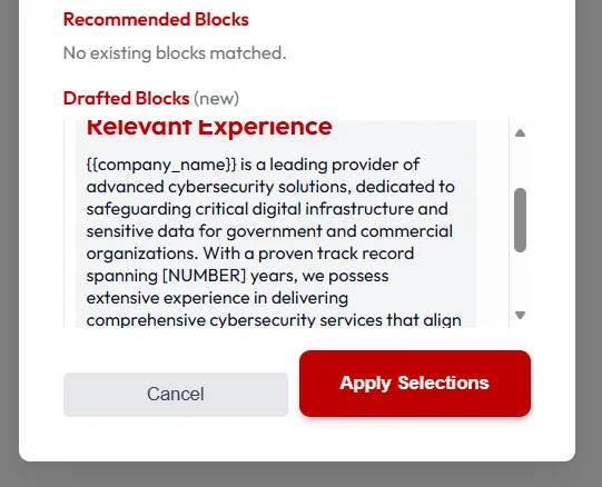 Draft Narrative tool