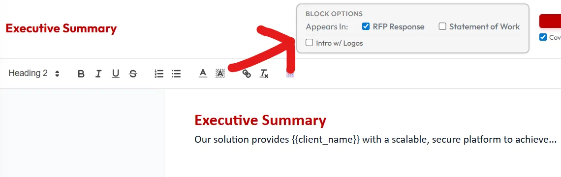 Outline with checkboxes